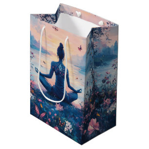 Sac Cadeau Moyen Méditation sereine au lever du soleil (2)
