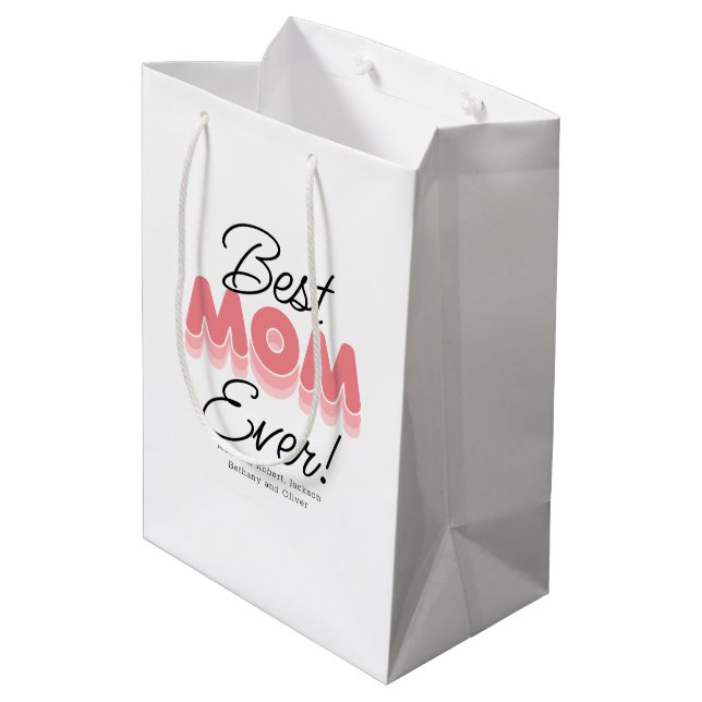 Sac Cadeau Moyen Meilleure Maman de Tous les Temps Moderne (Dos Angle)