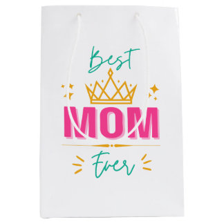 Sac Cadeau Moyen Meilleure maman jamais avec la couronne - Cadeau r