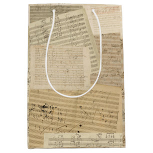 Sac Cadeau Moyen Mélange de manuscrit de musique de Beethoven