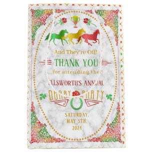 Sac Cadeau Moyen Merci coloré de partie de jour de Derby de course