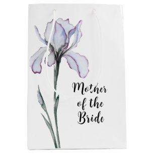 Sac Cadeau Moyen Mère de la mariée Lavande moderne Iris Mariage