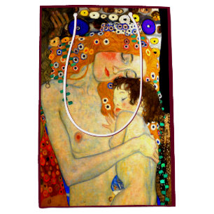 Sac Cadeau Moyen Mère et enfant par art Nouveau de Gustav Klimt