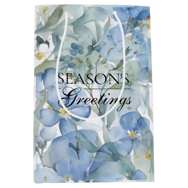 Sac Cadeau Moyen Merry Christmas Happy New Year Holiday Season (Devant)