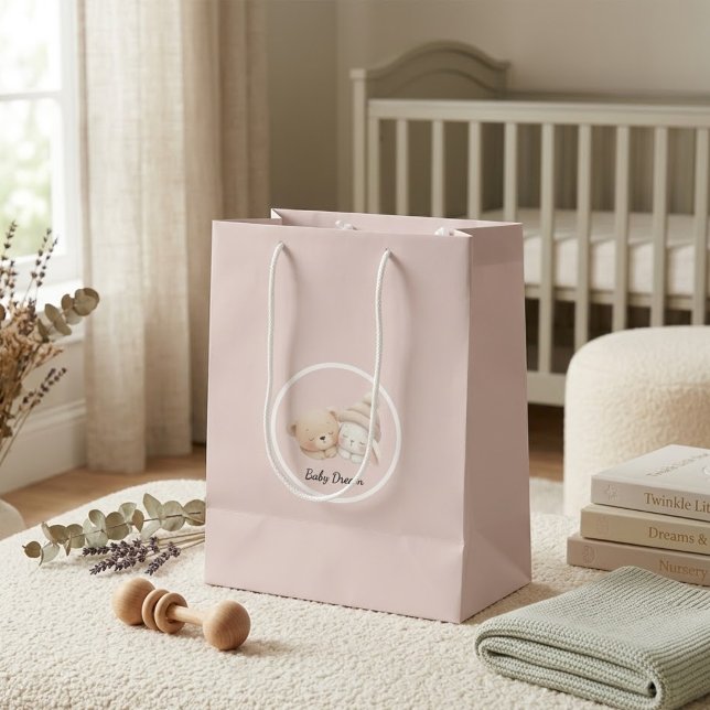 Sac Cadeau Moyen MerryMist Baby Dreams: Winter Blush – Ethereal Nur (Créateur téléchargé)
