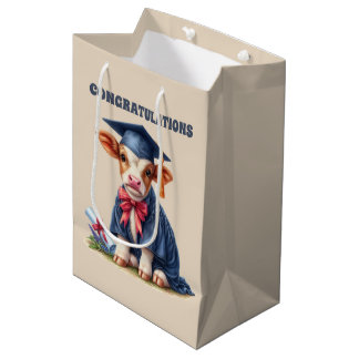 Sac Cadeau Moyen Mete Graduation félicitations vache
