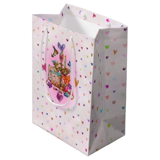 Sac Cadeau Moyen Mignon Pastel (Dos Angle)