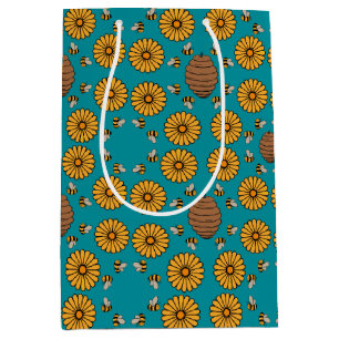 Sac Cadeau Moyen Mignonne abeille à miel 