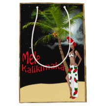 Milieu de Noël de Mele Kalikimaka de fille de