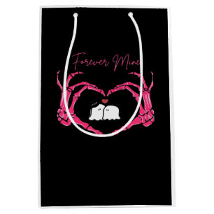 Sac Cadeau Moyen Mine, Valentines Classic - Squelette Mains Entendr