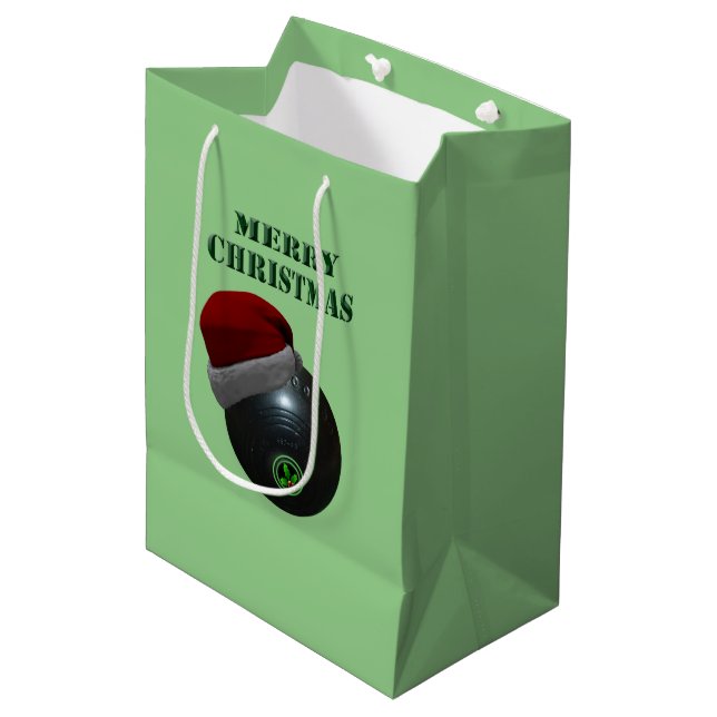 Sac Cadeau Moyen Minimalists Bows Joyeux Noël, (Devant Angle)