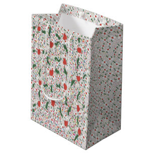 Sac Cadeau Moyen Modèle floral classique