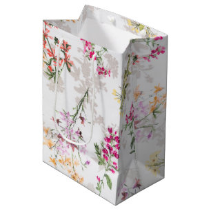 Sac Cadeau Moyen Modèle floral doux