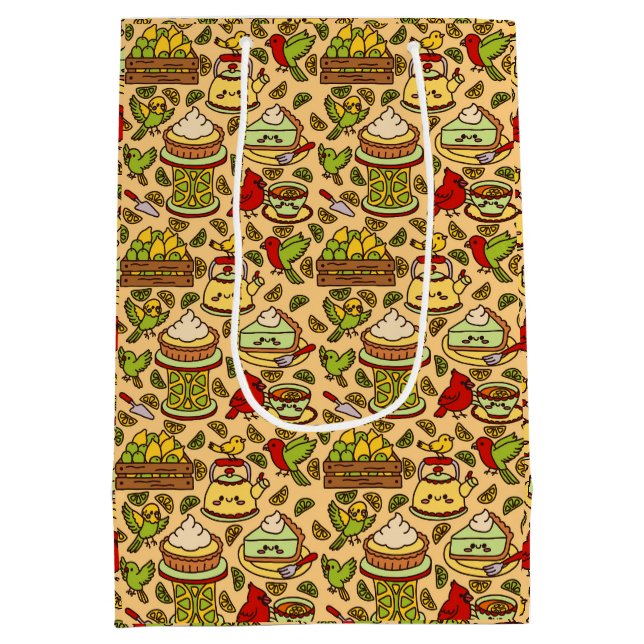 Sac Cadeau Moyen Modèle Twitter Lemon & Lime (Dos)
