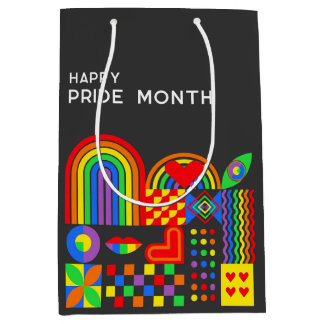 Sac Cadeau Moyen Moderne Abstrait Géométrique Mois de la Fierté Arc