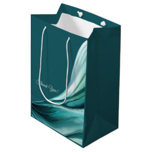 Sac Cadeau Moyen Moderne et chic émeraude vert-