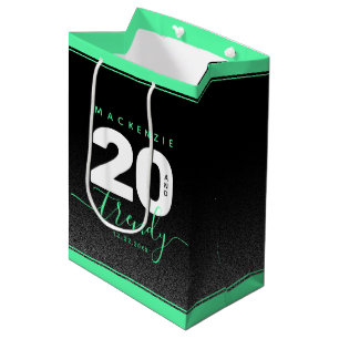 Sac Cadeau Moyen Moderne Mint Green 20 et tendance