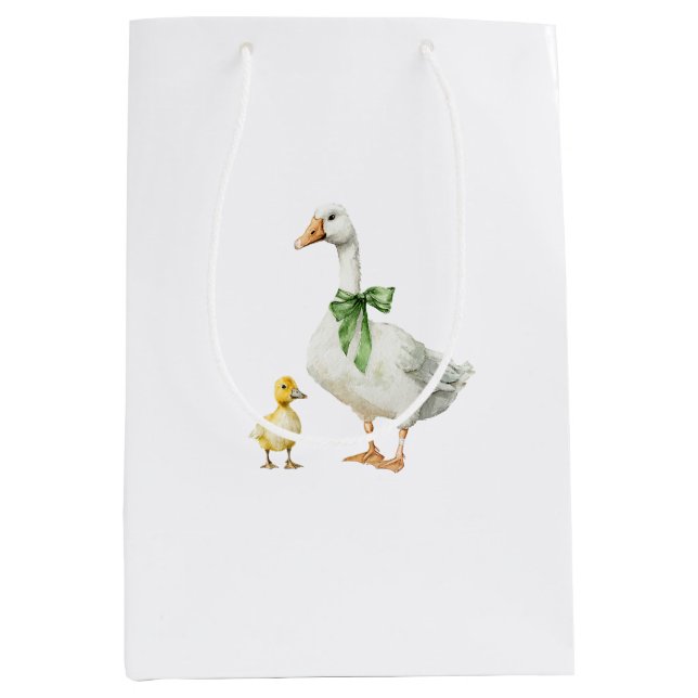 Sac Cadeau Moyen Mom Baby Ducks Animal Baby Shower (Devant)