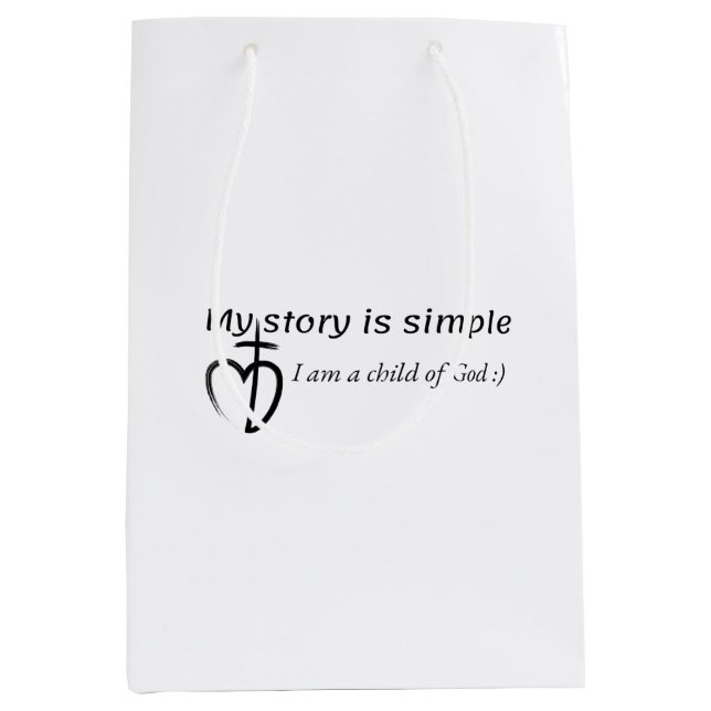 Sac Cadeau Moyen Mon histoire est simple (Devant)