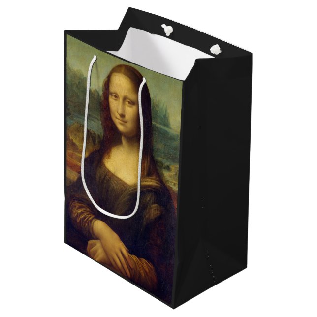 Sac Cadeau Moyen Mona Lisa by Leonardo Da Vinci (Devant Angle)