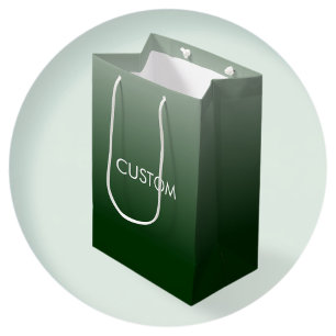 Sac Cadeau Moyen Monogramme à dégradé vert