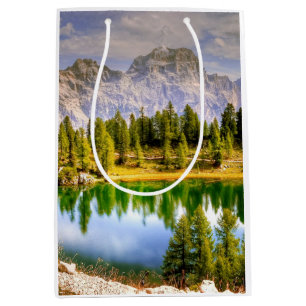 Sac Cadeau Moyen Montagnes Dolomites et Lac paysage exceptionnel