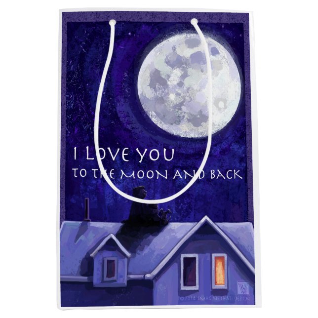 Sac Cadeau Moyen Montre Lune (Devant)