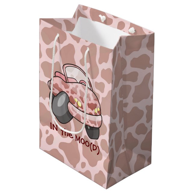 Sac Cadeau Moyen Moo Car (Devant Angle)
