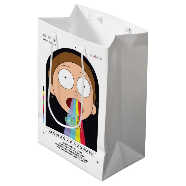 Sac Cadeau Moyen Morty Goodbye Moonmen Citation Graphique (Devant Angle)