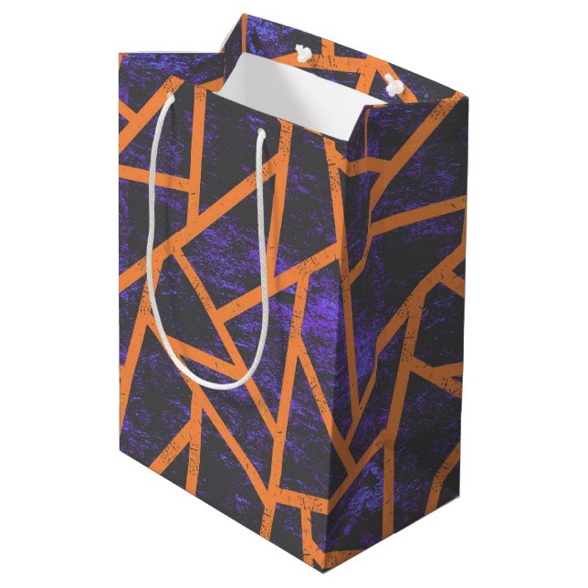 Sac Cadeau Moyen Mosaïque d'Halloween (Dos Angle)