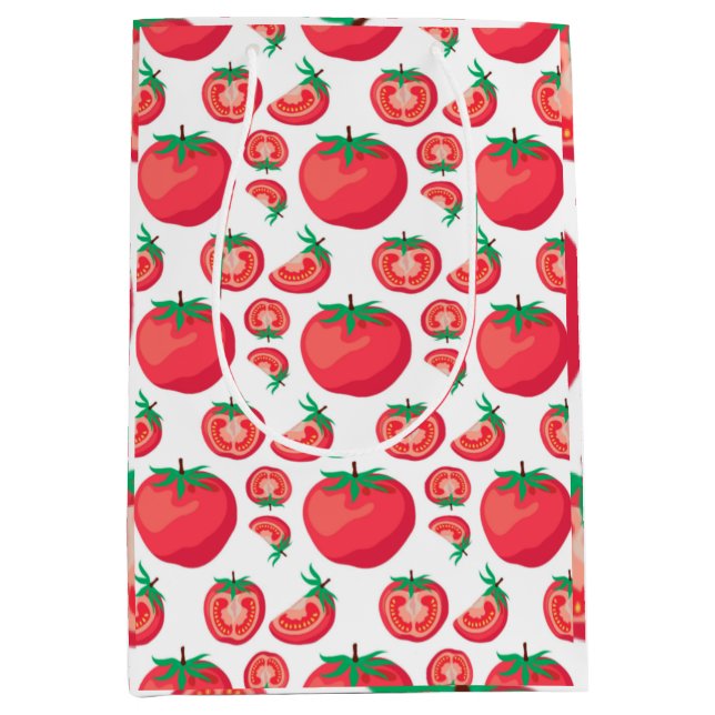 Sac Cadeau Moyen Motif à la tomate rouge si drôle (Devant)