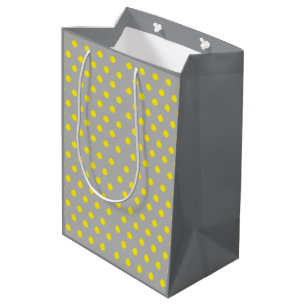 Sac Cadeau Moyen Motif à pois éclaboussés ensoleillés