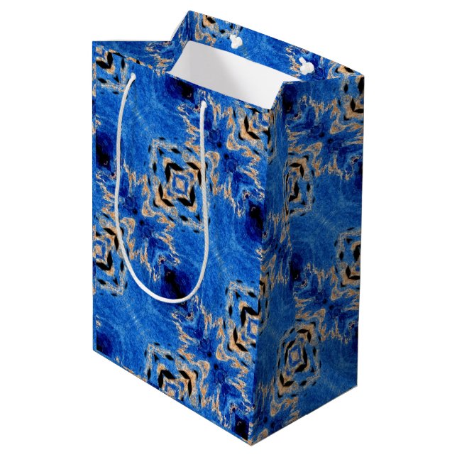 Sac Cadeau Moyen motif Abstrait, Blue Horizon, (Dos Angle)