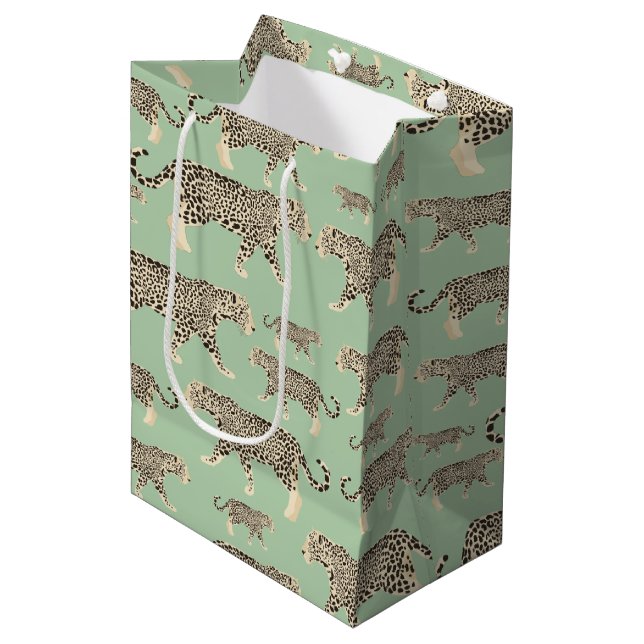 Sac Cadeau Moyen Motif animal Jungle Jaguar (Devant Angle)