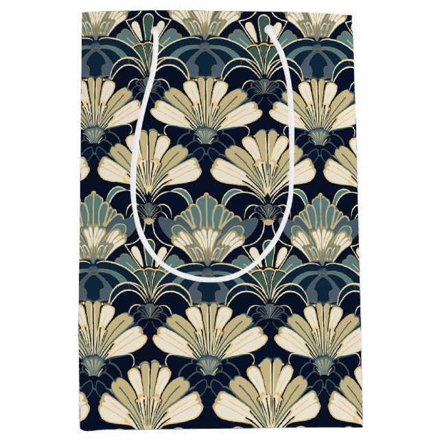 Sac Cadeau Moyen Motif Art déco inspiré des années 1920 (Devant)