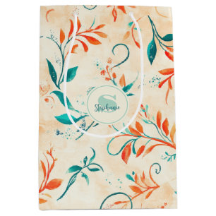 Sac Cadeau Moyen Motif blanc et blanc blanc et blanc (2)