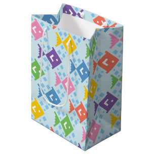 Sac Cadeau Moyen Motif coloré de poissons de l'océan
