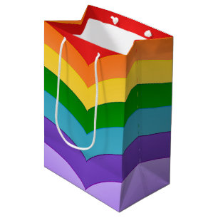 Sac Cadeau Moyen Motif d'arc-en-ciel