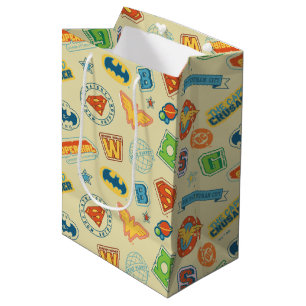Sac Cadeau Moyen Motif de badge de super-héros de la Ligue de justi