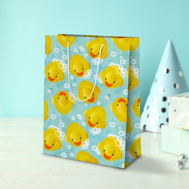 Sac Cadeau Moyen Motif de bain canards en caoutchouc (Rubber Duck Pattern Gift Bag)