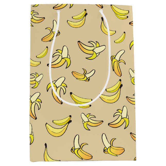 Sac Cadeau Moyen Motif de banane (Devant)