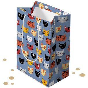 Sac Cadeau Moyen Motif de chats mignons