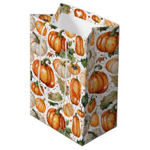 Motif de citrouille et de feuille d'automne de réc