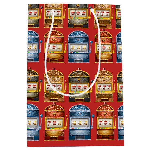 Sac Cadeau Moyen Motif de fentes rétro (Devant)