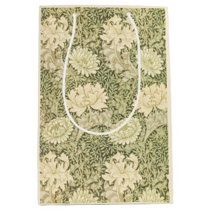 Sac Cadeau Moyen Motif de fleurs de Chrysanthemum (par William Morr