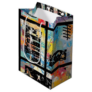 Sac Cadeau Moyen Motif de graffiti urbain coloré (5)