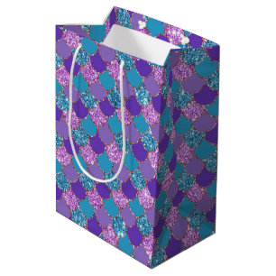 Sac Cadeau Moyen Motif de lunettes de sirène colorées