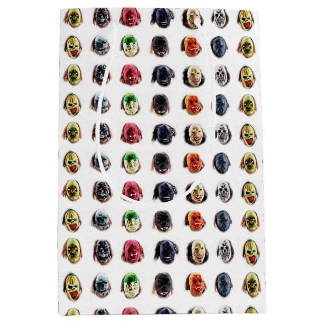 Sac Cadeau Moyen Motif de masque effrayant cool (Devant)