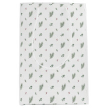 Motif de Noël minimal, pin, baies