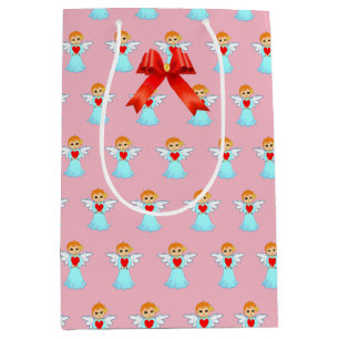 Sac Cadeau Moyen Motif de petit ange mignon